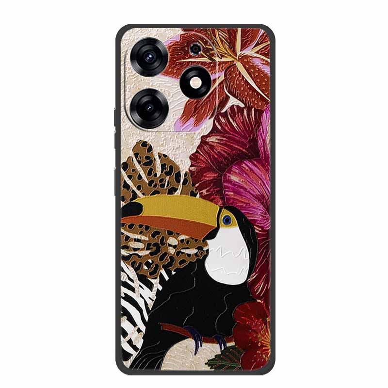 3D Emboss Case For Realme C61 Phone Case Relief Flowers Shockproof Silicone Soft Coque For Realme C61 Back Cover Case RealmeC61