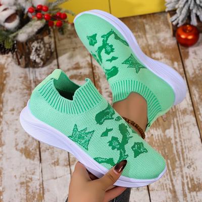 Modne Damskie Buty Casual z Siateczki Plus Size Oddychające Miękka Podeszwa Wygodne Sneakersy Damskie Wiosna Nowe Dzianinowe Płaskie Buty Sportowe Pojedyncze