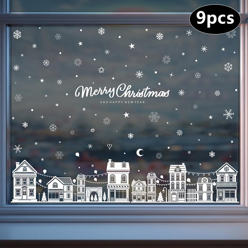 Creative Christmas Decorations, Electrostatic Stickers, Shop Window Decorations, Christmas Decorative Glass Stickers