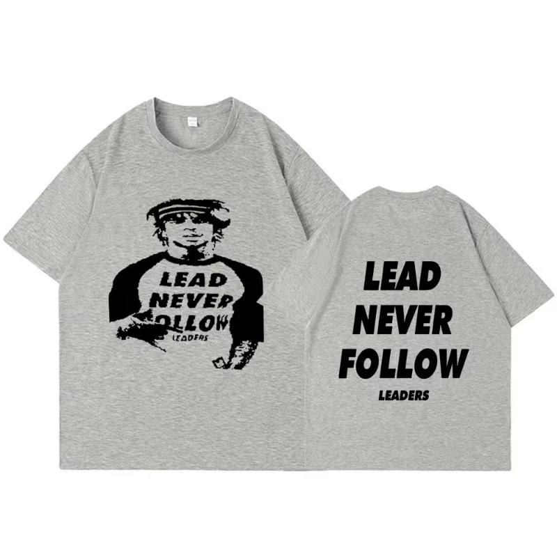 Rapper Chief Keef Lead Never Follow Leaders T Shirt Unisex Women Hip Hop Vintage Tshirt Cotton Casual Soft Oversized Tshirts
