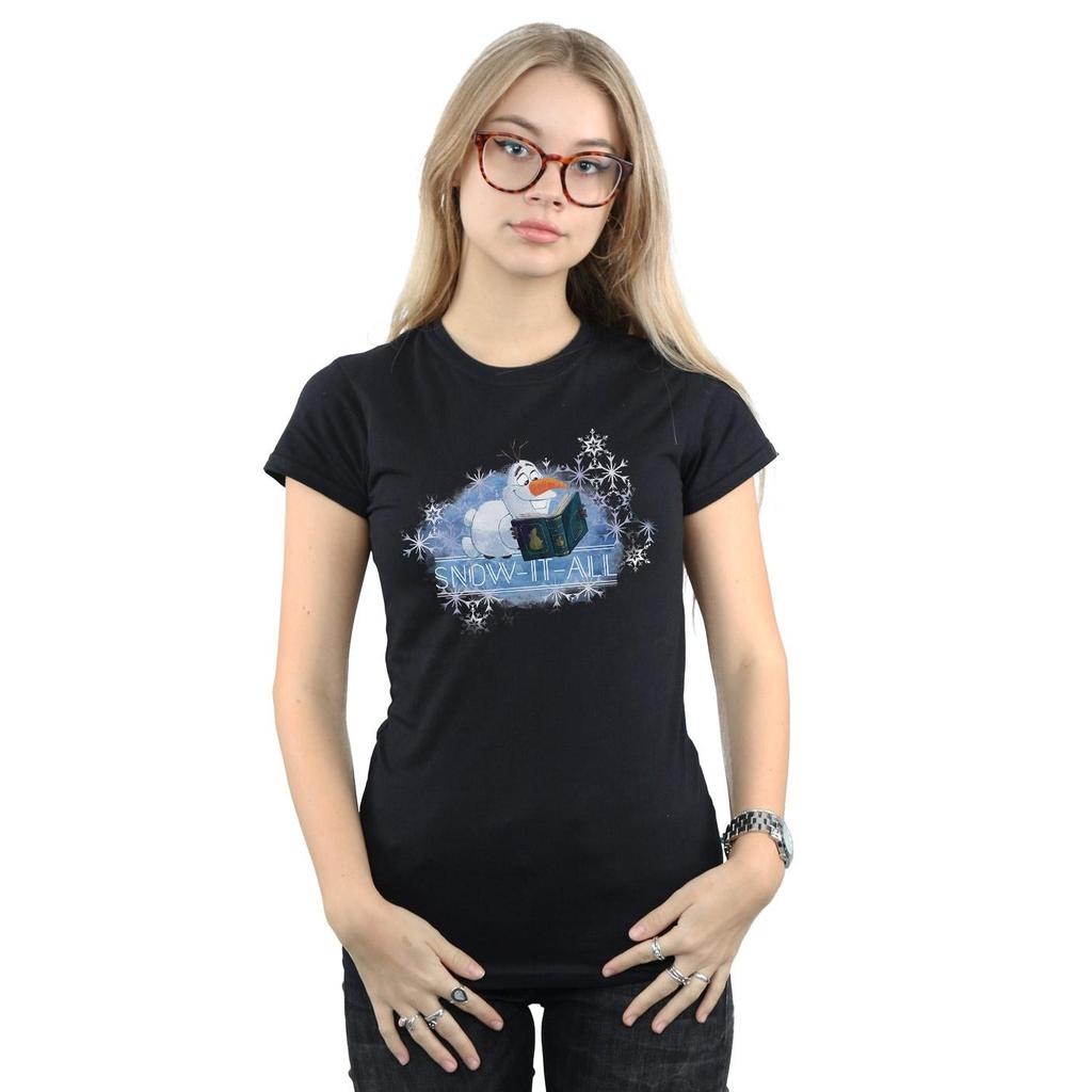 Disney Womens/Ladies Frozen 2 Olaf Snow It All Cotton T-Shirt