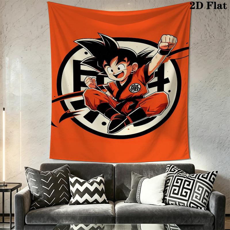 DRAGON BALL Wall Tapestry Aesthetic Wall Hanging Printed Fabric Blanket Decorative Tapestries for Bedroom Living Room Home Decor