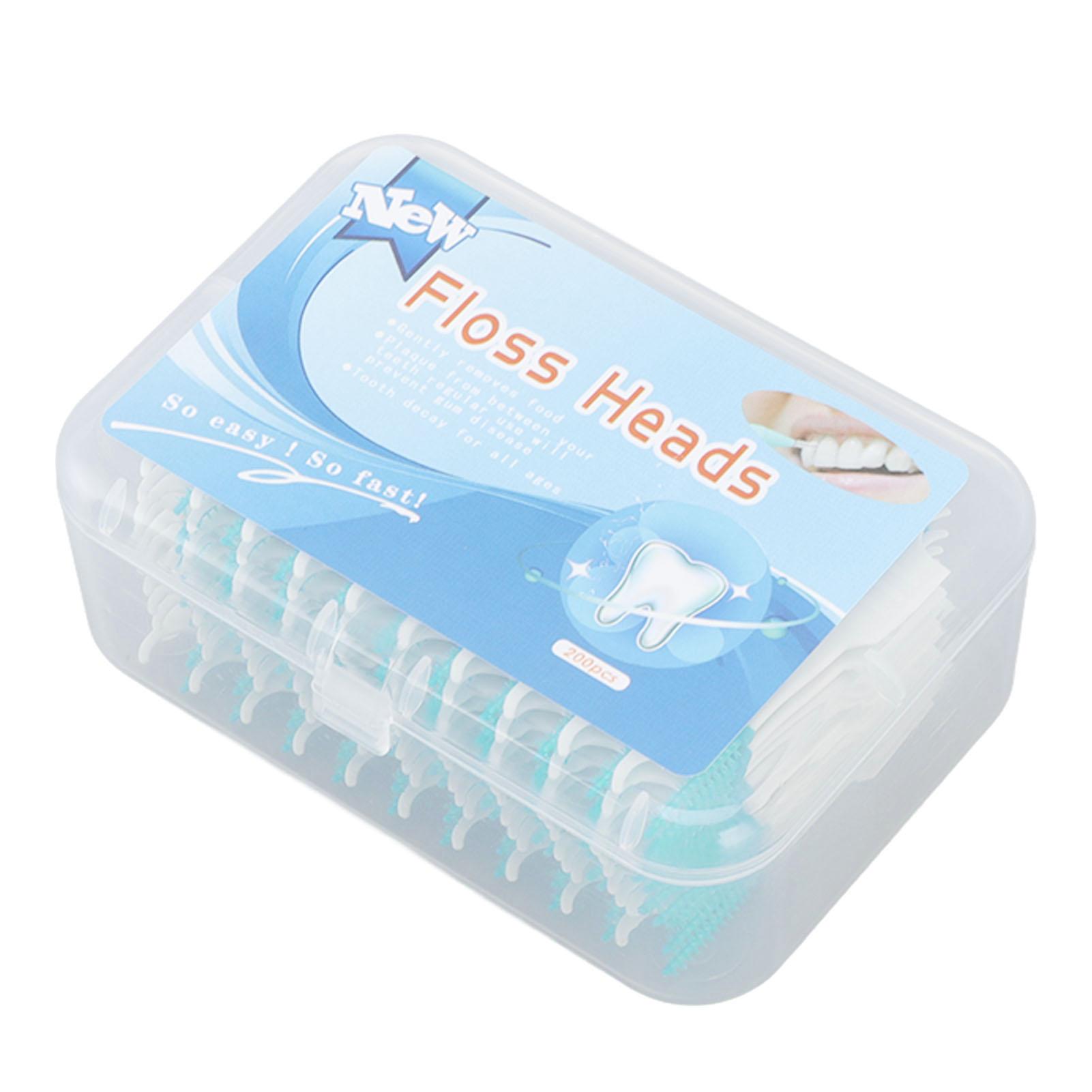 Interdental Brush Disposable Soft Silicone Head Portable Floss Toothpick Brush with Case for Oral Care 200pcs