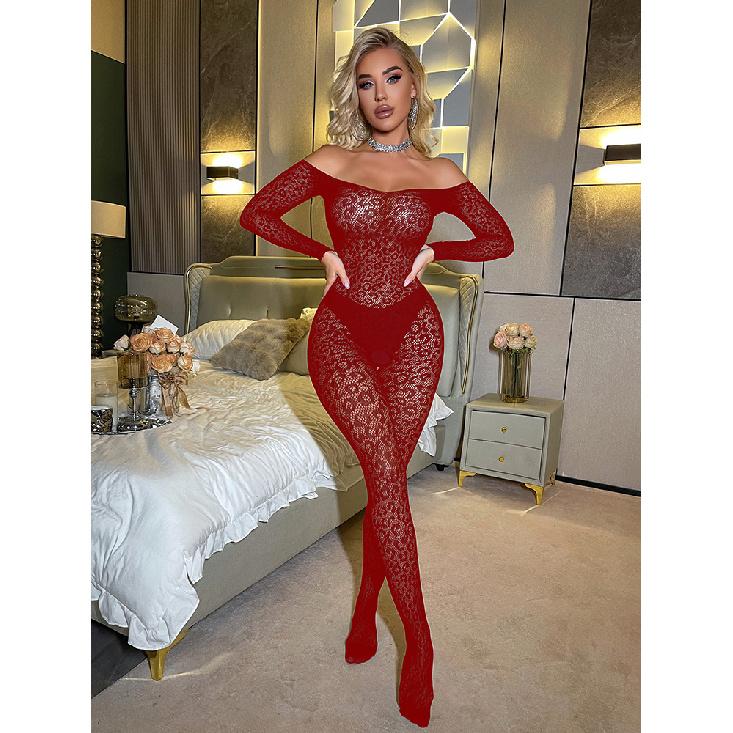 Stretchy Soft Bodystocking Full Body Fishnet Jumpsuit Sexy Net Lingerie Tights Onesie Costume for Women Party Club Wear