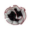 Aesthetic Lace Scrunchies Double Layer Elastic Hair Rope Wedding Party Hair Rope Big Buns Hair Elastic for Formal Casual