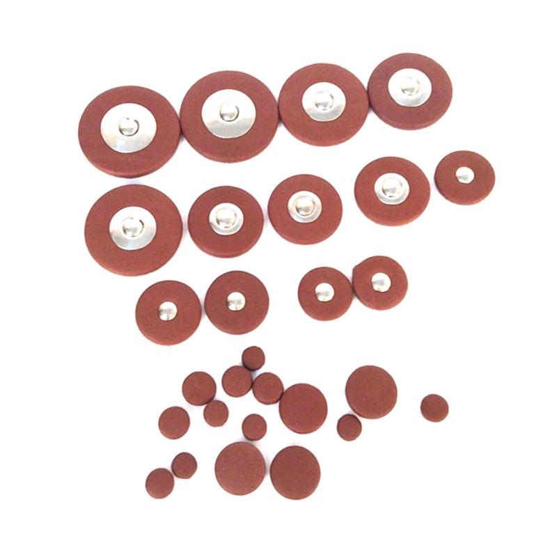 Saxophone Leathers Pads Button Leathers Pads Replacement Sax Leathers Cushion
