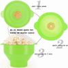 Microwave Silicone Popcorn Popper Collapsible Silicone Popcorn Maker Bowl with Handle Lid