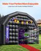 Inflatable Nightclub, 9 x 6 x 4 m Inflatable Party Tent with 1100W Blower & Sandbag, Ventilated Blow up Night Club with 2 Windows, Air Cube House for