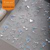 Cyansea Rhinestone Starburst Moon & Stars Silver Nail Art Stickers for DIY Phone Cases & Tablets
