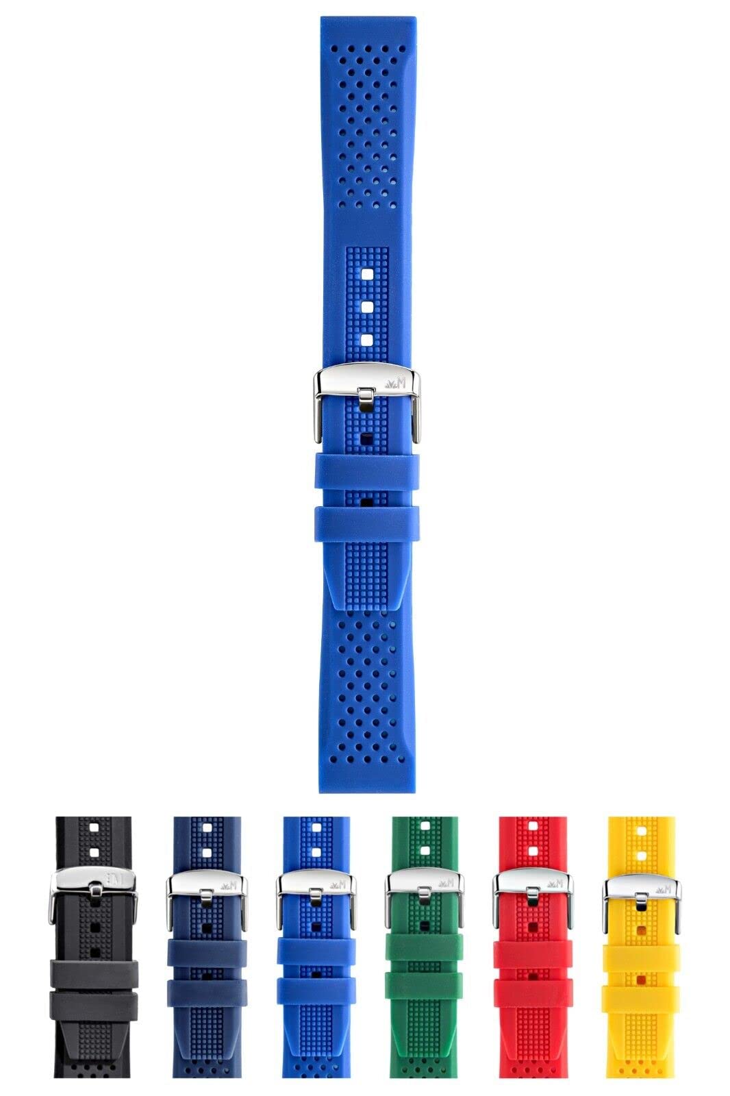 MORELLATO Silicone Watch Strap, Fully Waterproof, SILE Series, 22mm, Blue, with Replacement Tool [Official Import] X4983187065022