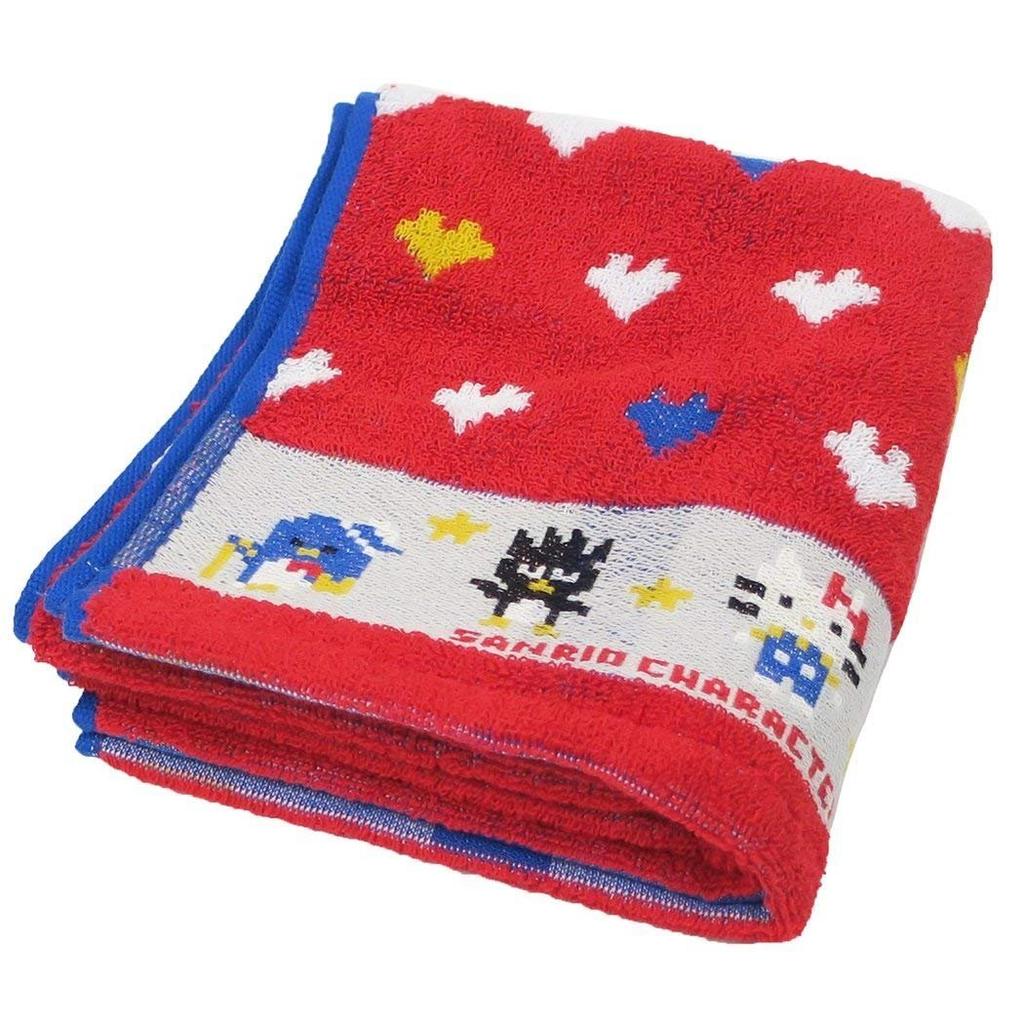 Marushin Sanrio x TOKYO Heart Pixel Face 34 x Cotton Jacquard Product 3005027000 PiXEL. Towel, 80cm, 100% Towel, Number