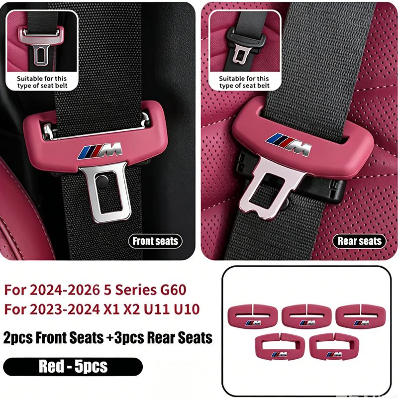 Car Seat Belt Buckle Protector Cover Soft Silicone Anti-Collision Case For BMW M E46 E90 E91 F30 F31 U10 U11 G01 G20 G21 Sticker