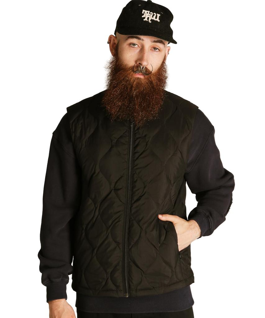 Schott xTAION X TAION INNER DOWN VEST, Men's, Size M, 010, Black, 782-5253002