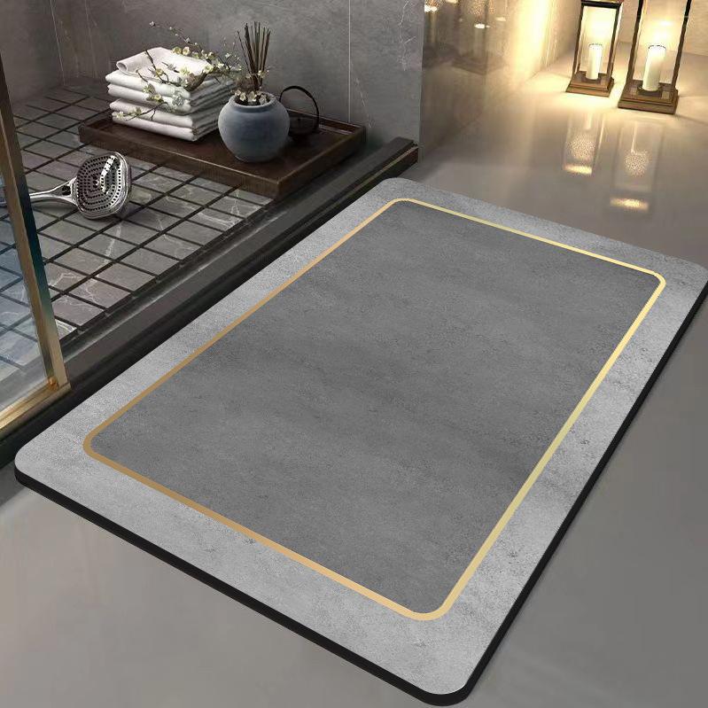 Simple Bathroom Floor Mat, Quick-Drying Diatom Mud Floor Mat, Kitchen Mat, Bathroom Floor Mat, Bathroom Non-Slip Mat