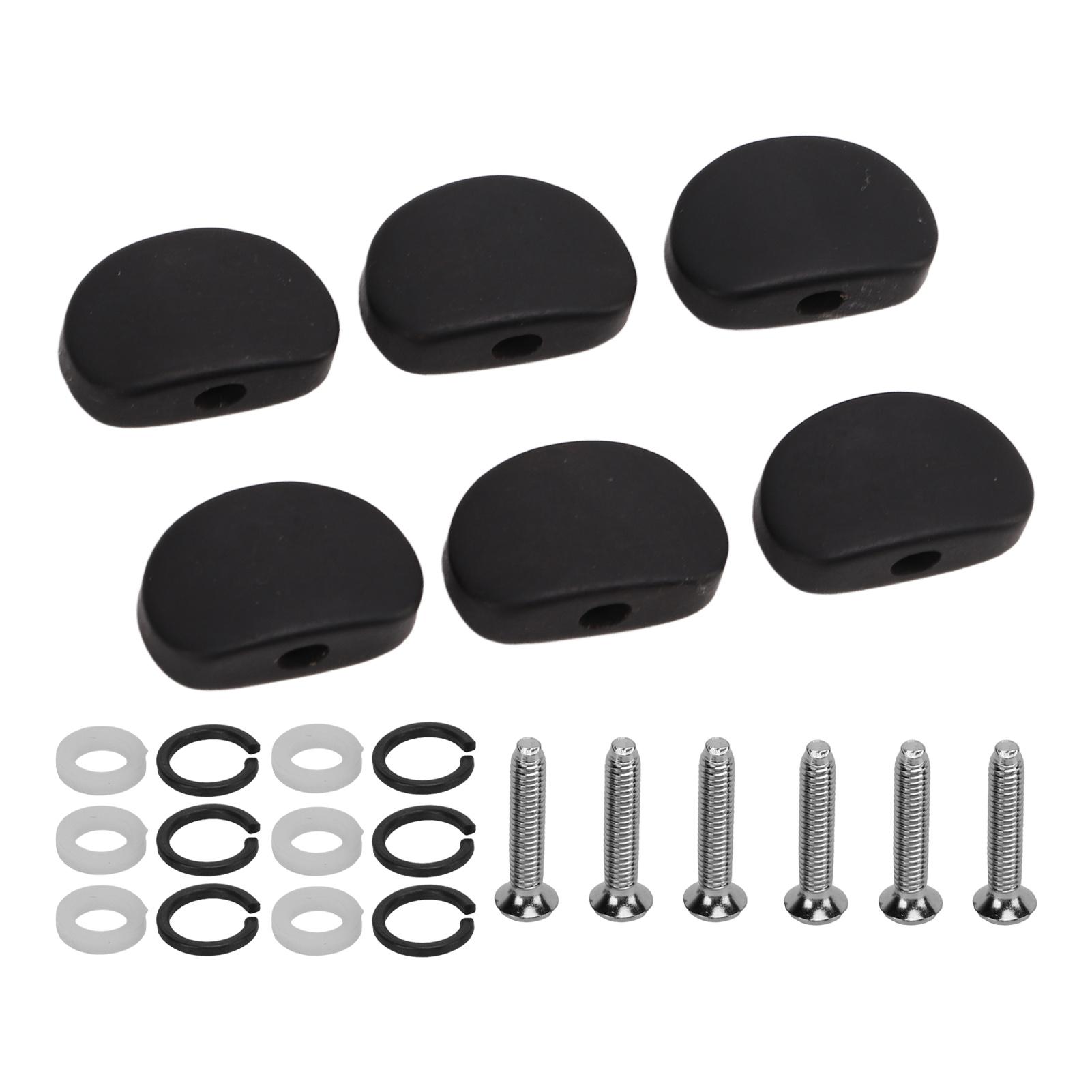 

6 шт. кнопок для настройки гитары, колки из черного дерева, колки для электрогитар, маленькие