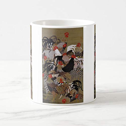 Ito Jakuchu's "Flock of Chickens" Mug: Photo Mug (Ito Jakuchu Series)