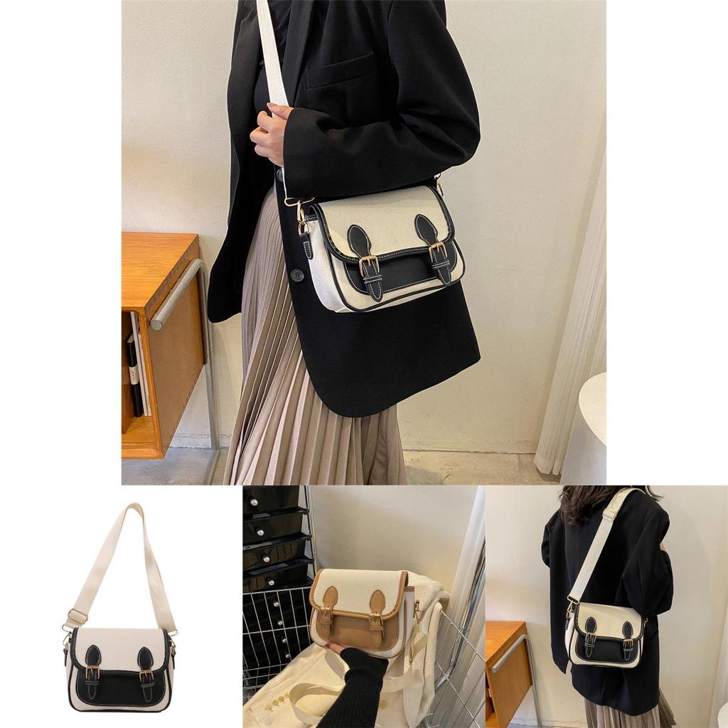 Stylish Pu Leather Crossbody Bag Trendy Street Style Medium Square Bag 2023