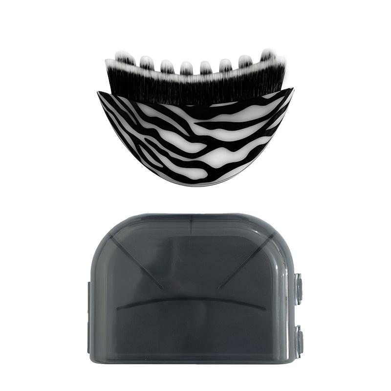 New Zebra Pattern 2-Piece Set (Brush + Cover) | Professional Lymphatic Contouring Facial Brush For Contouring, Drainage, And Lifting Zebra Stripes