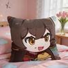 Amber Cute Cute Genshin Impact Cushion Cover Square Short Plush Pillow Case Living Room Sofa Home Decor Funda X