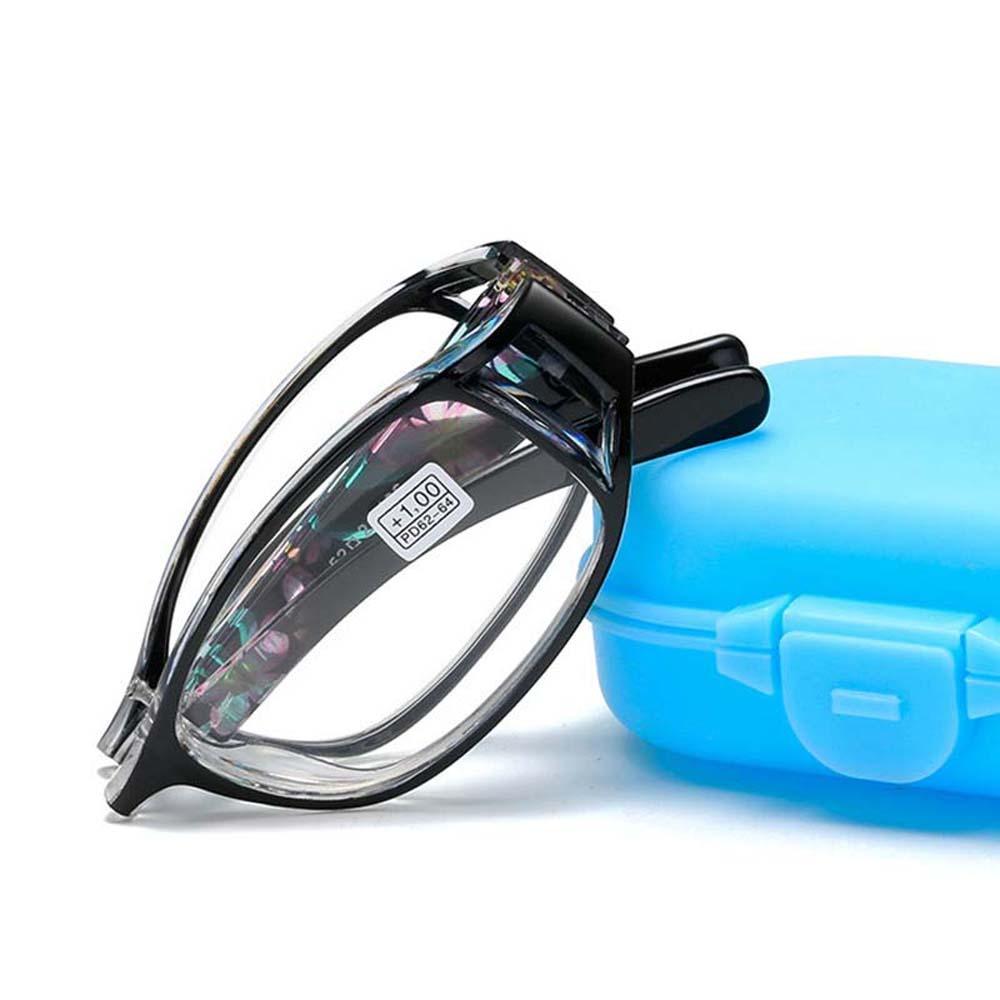 Flower Printed Elderly Reading Eyewear PC Anti Blu-ray Eyewear Folding Presbyopic Glasses  Men