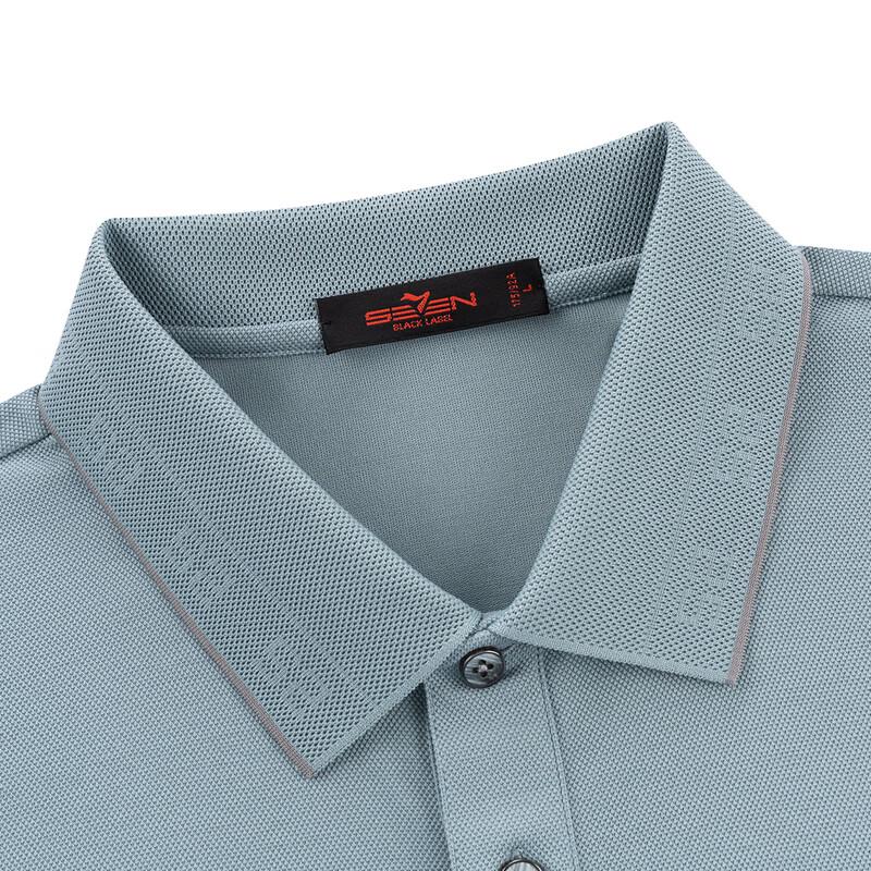 Seven Men's Short Sleeve Silk Blend Polo Shirt