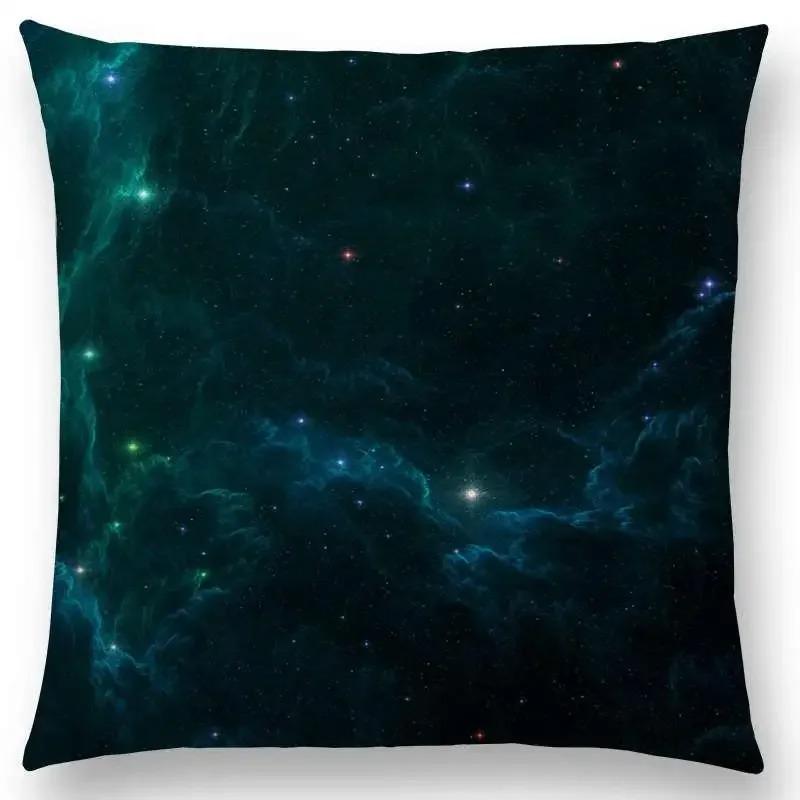Pillowcase Night Sky Gorgeous Nebula Distant Galaxy Mysterious Universe Cushion Cover Home Decoration Sofa Home