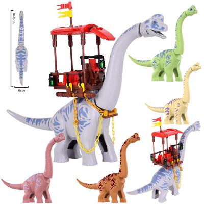 MOC Jurassic Dinosauri Welt Dino Park Großer Brachiosaurus Modell Bausteine DIY Dinosaurier Figuren Steine Spielzeug Für Kinder Geschenke