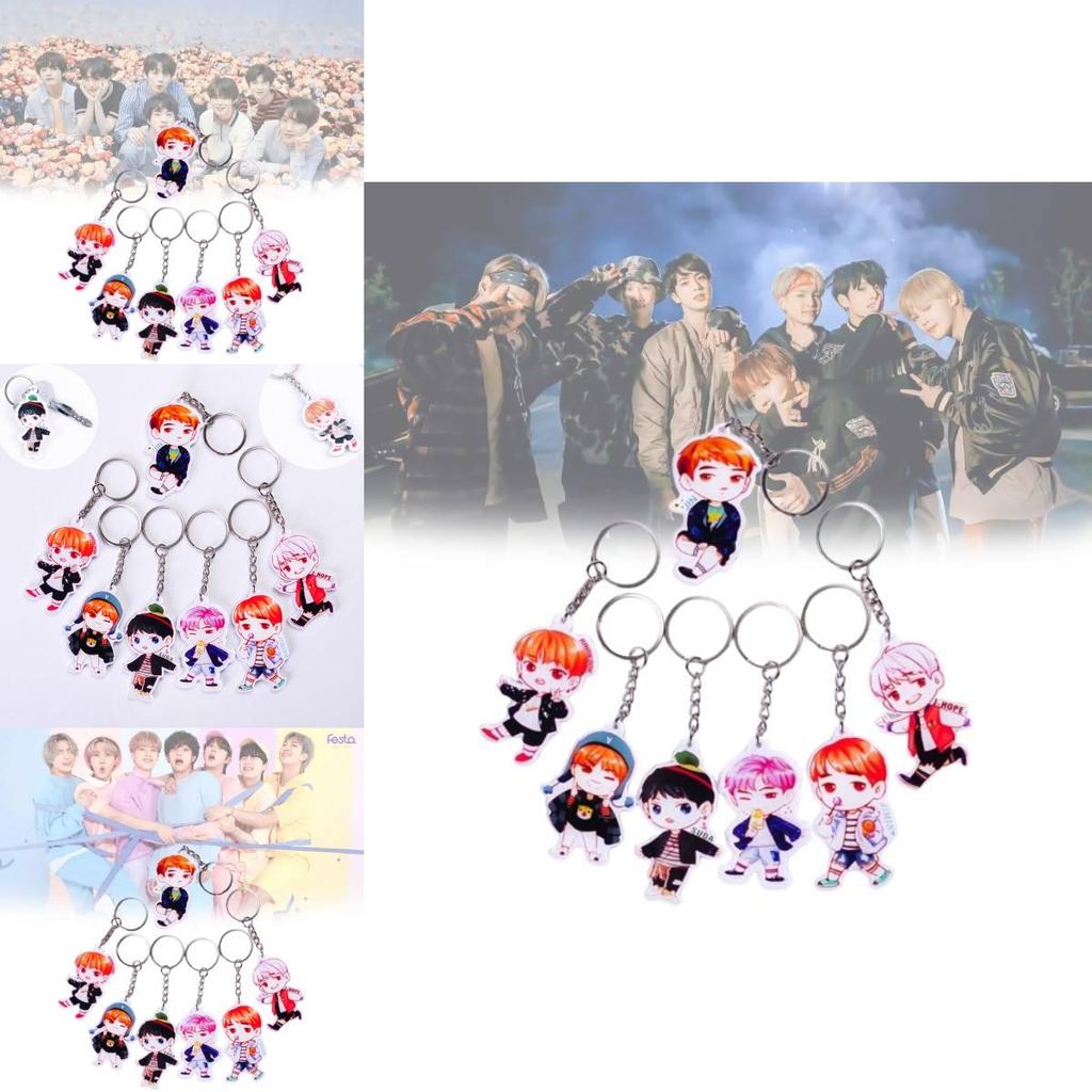 Premium Quality Bts Bangtan Boys Acrylic Key Ring Keychain Featuring Jung Kook Jimin Jin V Suga Jhope