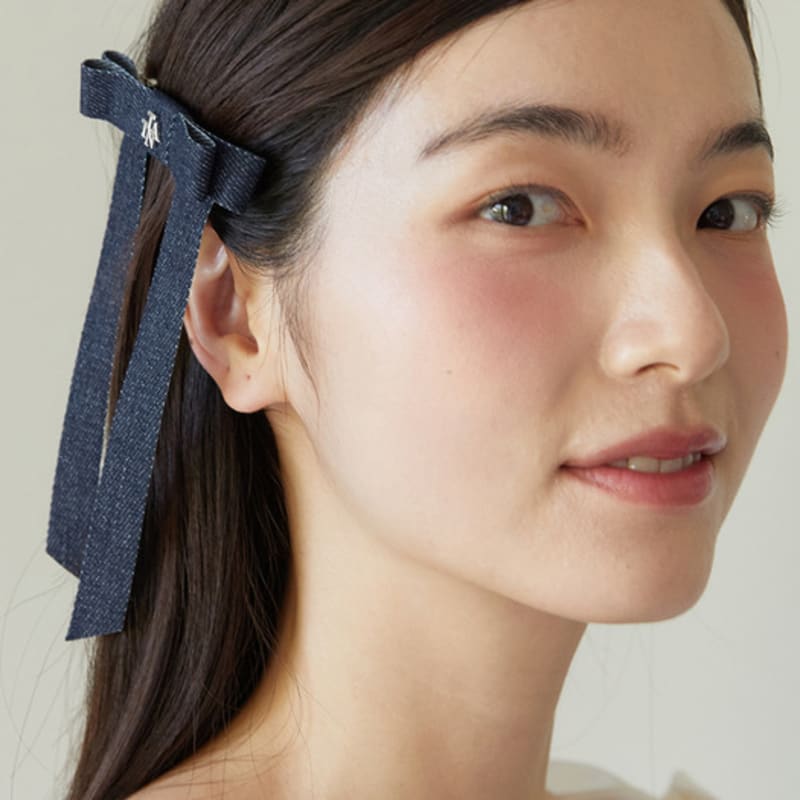 TATIANA Denim Ribbon Tie Hair Pin HB2236