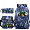 Primary And Secondary School Students Schoolbag Three-Piece Personalized Printing Children'S Backpack Large Capacity Shoulder Backpack Pencil Case