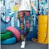 Sexy Animal Leopard Zebra Print Leggings Fluorescent Rainbow Gradient Elasticity Pants Leggings for Women Tights Fitness Yoga Pants