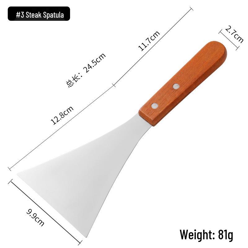 Stainless Steel Spatula Set: Kitchen, Hamburger, Frying, Teppanyaki, and Barbecue Tools