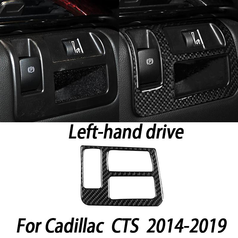 Carbon Fiber Car Interior Accessories Center Console Panel Door Handle Gear Shift Decorative Stickers For Cadillac CTS 2014-