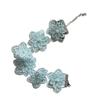 Delicate Lace Flower Necklace with Imitation Pearls Adjustable Length Neck Strap Accessory for Weddings and Parties