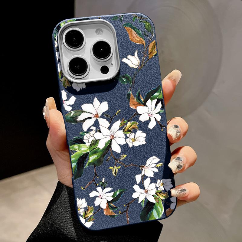 

Для Magsafe Magnetic Yulan Flower Pattern Shell для iPhone 16 Pro 15 14 Plus 13 12 Pro Max 11 Мягкий TPU ударопрочный однотонный тонкий задний чехол iPhone 12 Pro