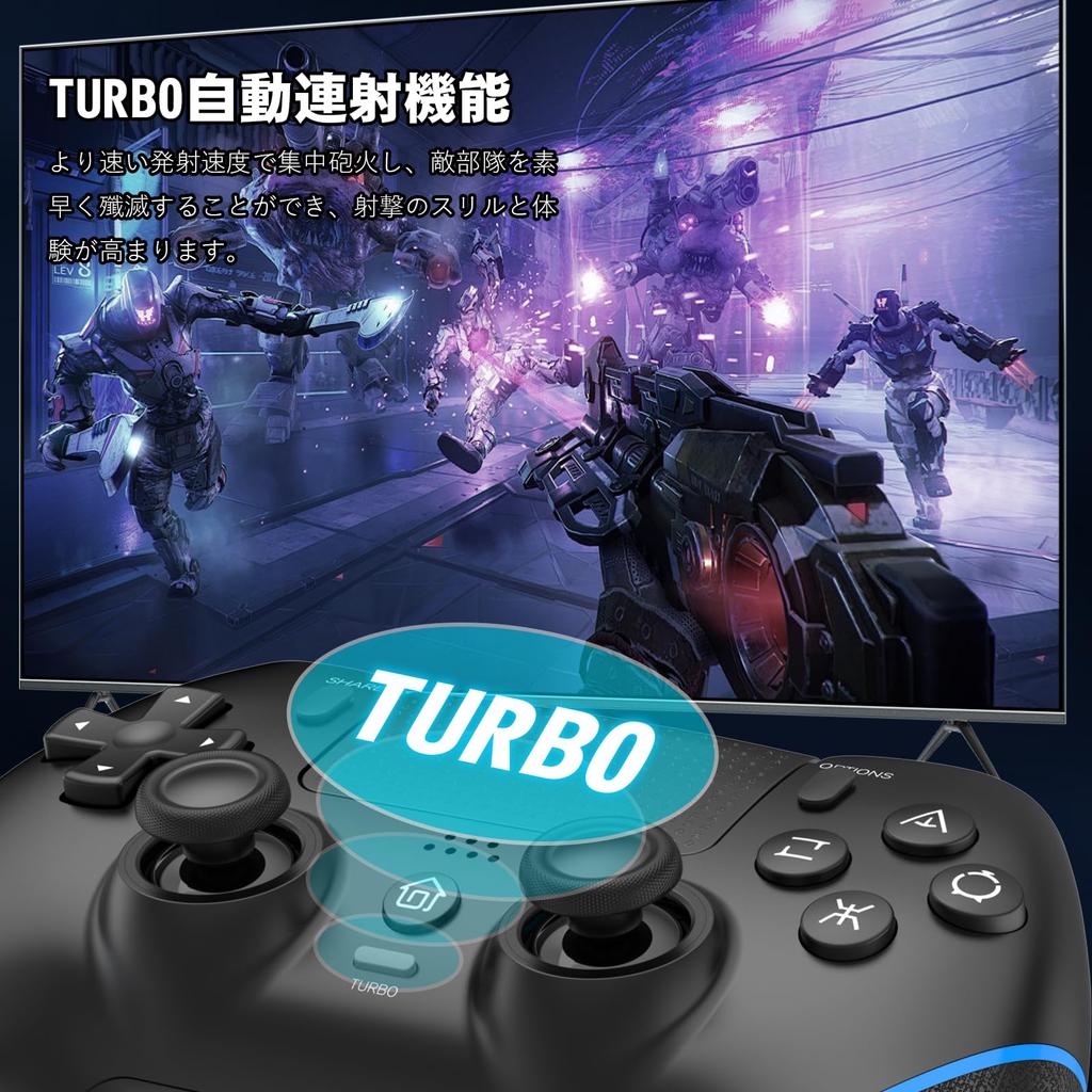 Onefun PS4 Controller New Edition Gold Award 1000mAh Bluetooth Wireless Back Macro Turbo Gyro 16 Hours of Continuous Earphone Wireless 4 Compatible