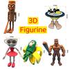 Novidade Figura Articulada Tungtungtung Sahur Impressão 3D Homem de Palito de Madeira Estatueta de Mesa Braço Móvel Figura de Ação Colecionável