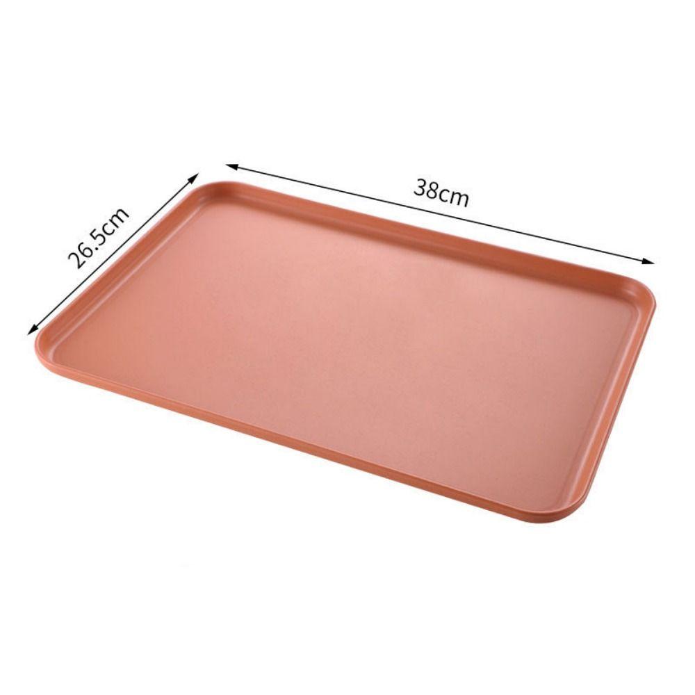 Plastic Wheat Straw Storage Tray Eco-friendly Large Capacity Service Dessert Pallet Exquisite Rectangular Serving Tray Desktop