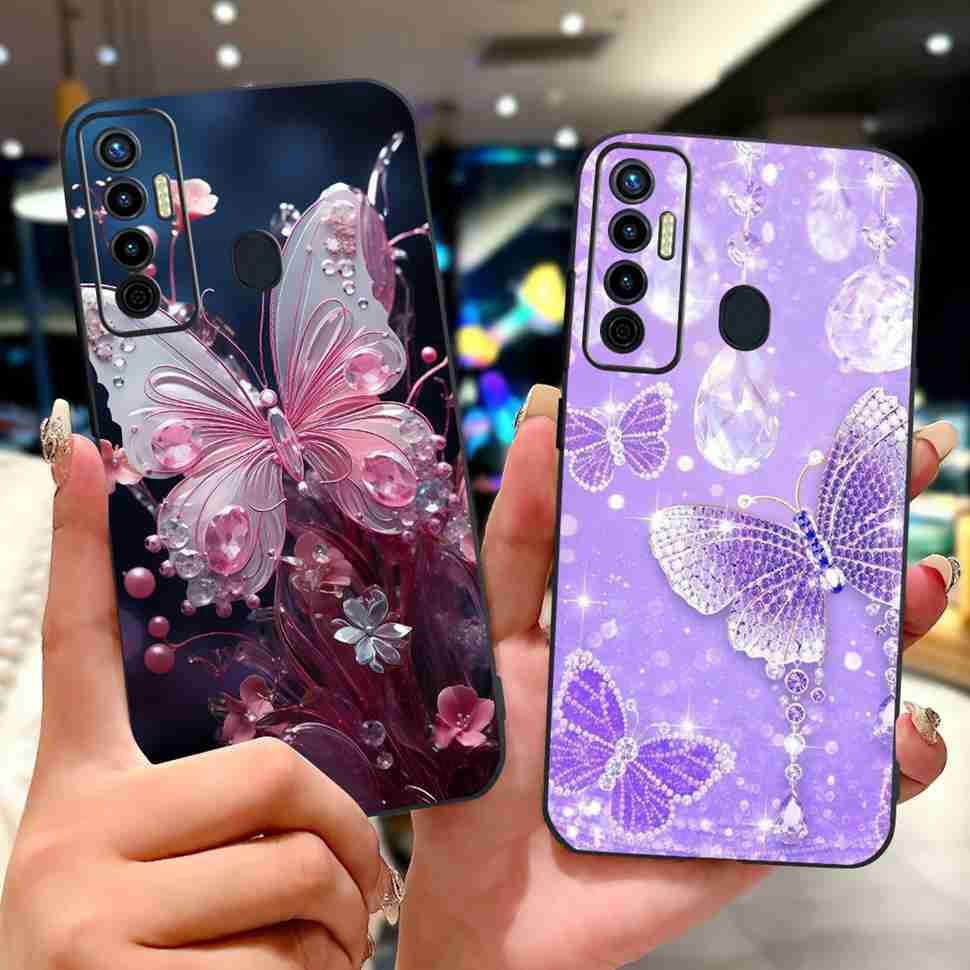 Cute Cat Cover For Tecno Camon 17 Case CG6 CG6j Silicone Soft Protection Shell For Tecno Camon 17 Camon17 Back Cover Casing 6.6"