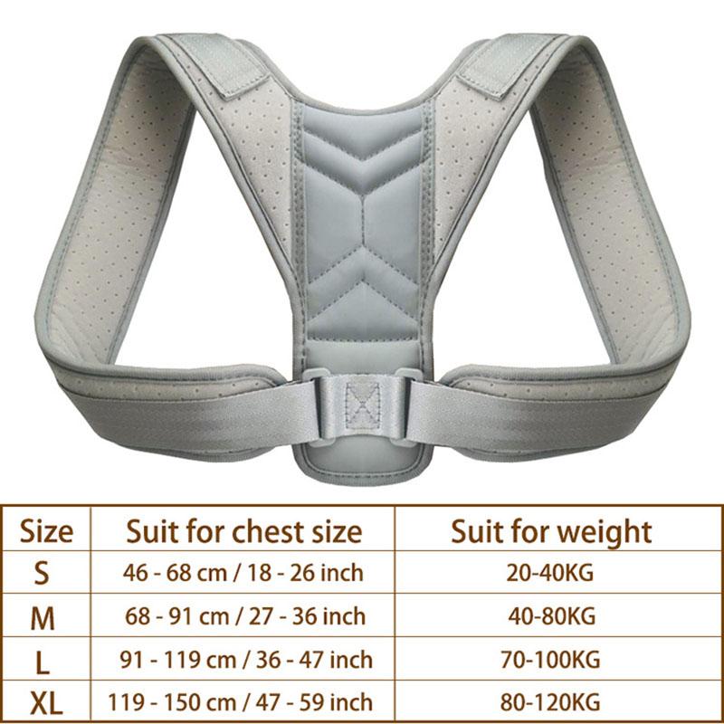 Adjustable Back Posture Corrector Neck Brace Training Equipment Home Office Man Woman Postura Shoulder Support Correction Belt