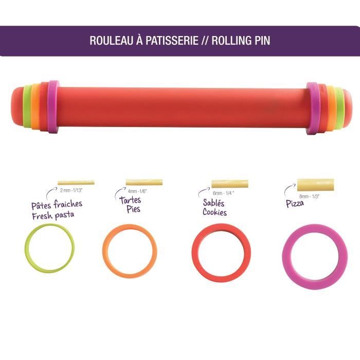 ROULEAU A PATISSERIE SILICONE ROUGE - MASTRAD