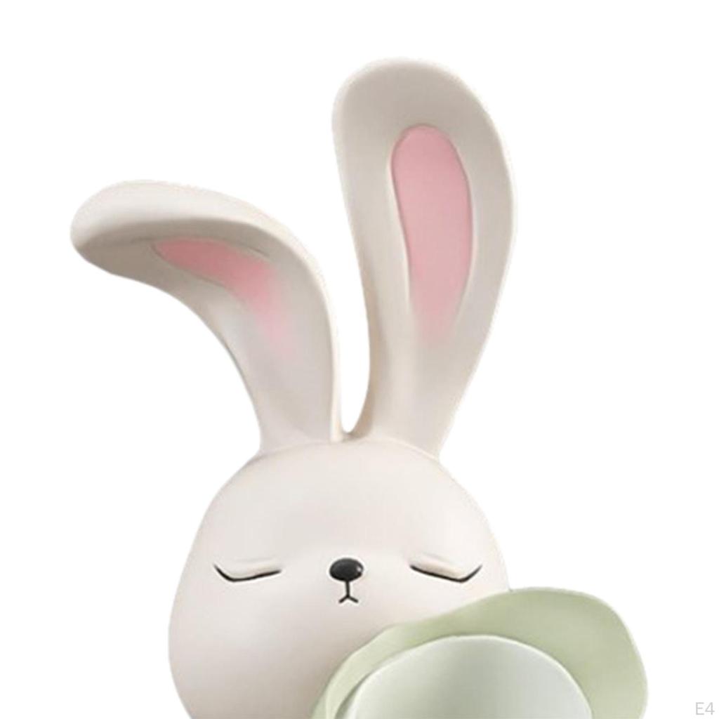 Flower Vase Rabbit Figurine Sculpture Bud Table Centerpiece Bunch Storage Resin Bunny Statue