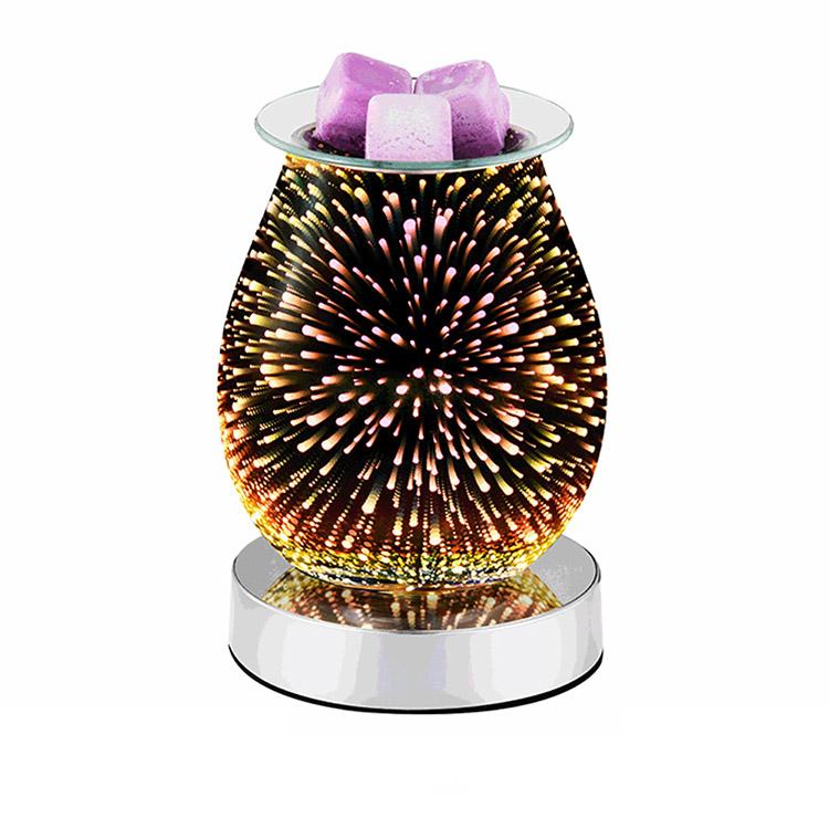 3D Glass Touch Electric Wax Melt Warmer with Dimmable Wax Burner Melter Fragrance Scented Candle Warmer for Home Small чёрный