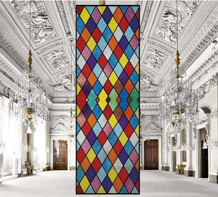 Adesivi per Vetri Colorati Pellicola Privacy Stile Chiesa Statico Decorativi Pellicole Vetro Satinato Dimensioni