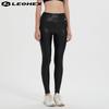 [LEOHEX] Ladies Stretch Lycra Leggings Pants Sexy Luster High Waist Tights (black, L)