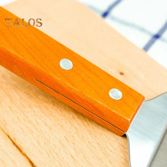 Kuchenspatel, Holzgriff, Edelstahl, Dreiecksspatel, langlebig, bequemer Griff, Käse-Pizza-Schaufel für Zuhause