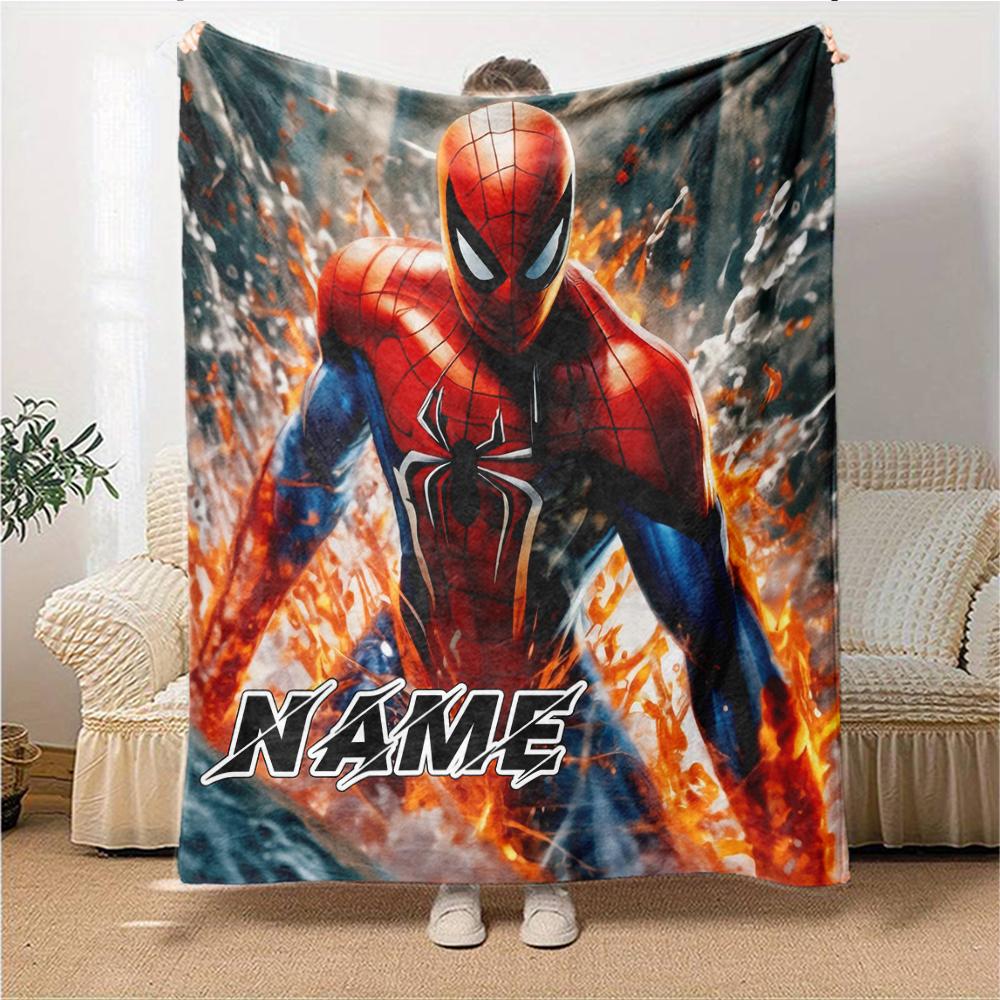 Custom Name Green Forest Fantasy blanket for Couch & Bed, Plush Cozy Fuzzy Blanket Super Soft & Warm Blankets for Fall and Winter. 09085