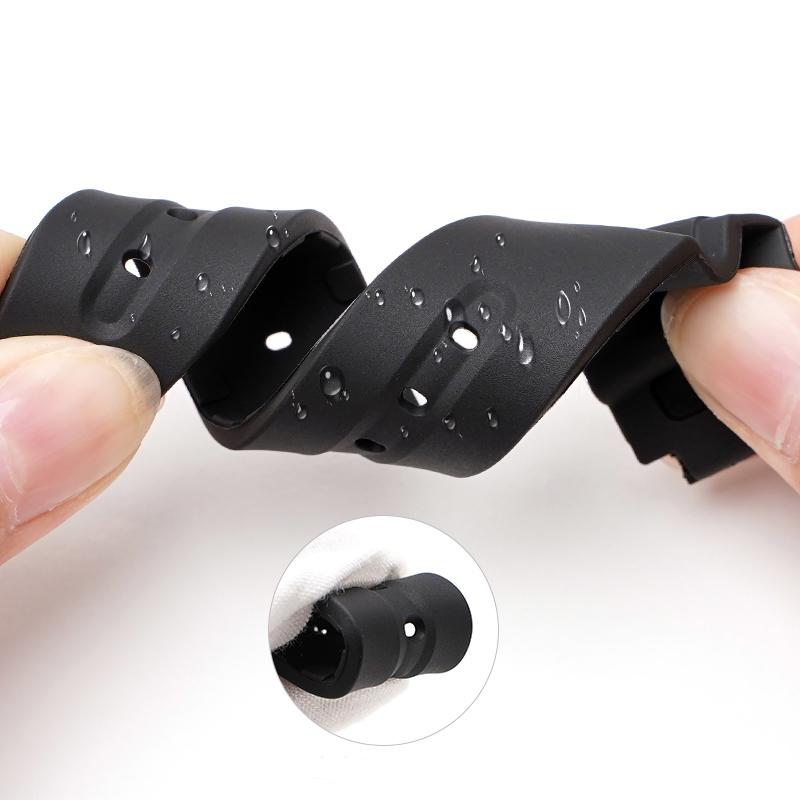Resin Rubber Replacement Watch Band for Casio DW-290 DW-340 AD-300 Men Black Sport Waterproof Silicone Bracelet Strap 19mm