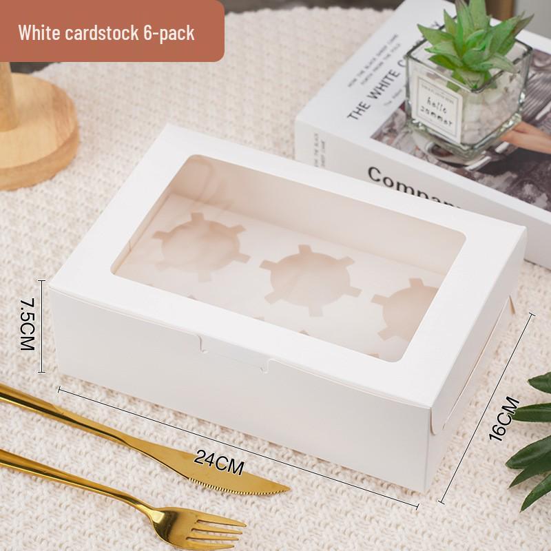 Transparent Window Cake, Muffin, and Cupcake Box for Packaging and Takeout