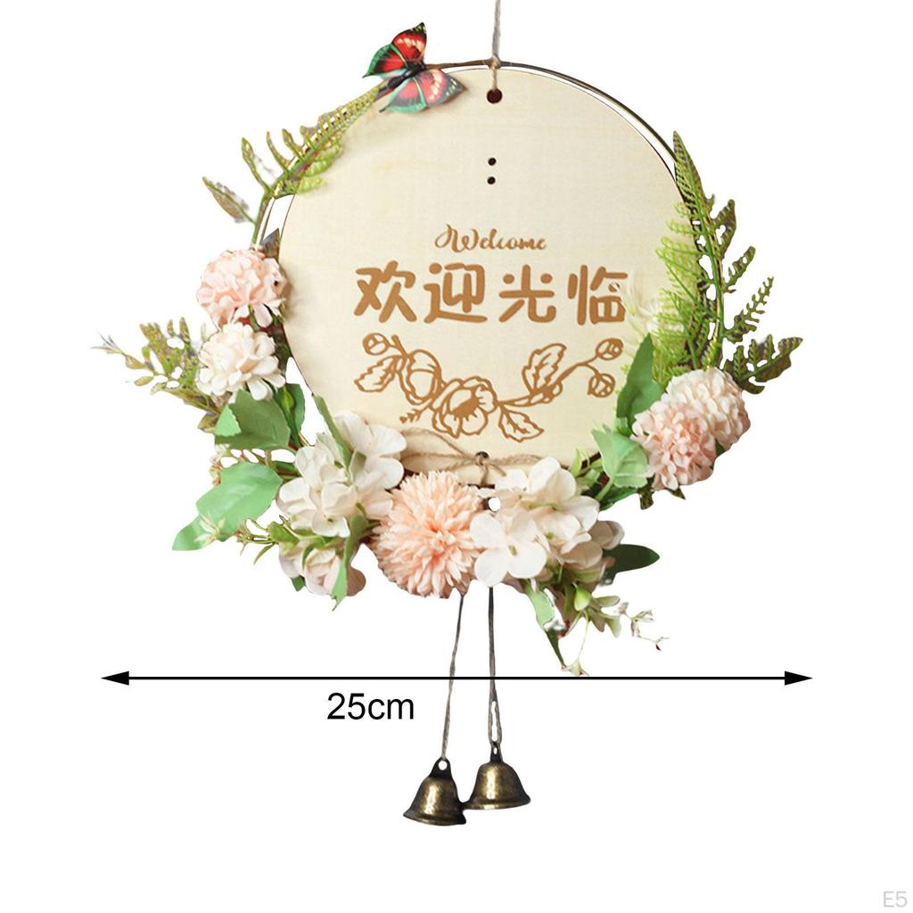 Elegant Floral Welcome Wreath for Spring Weddings and Home Decor